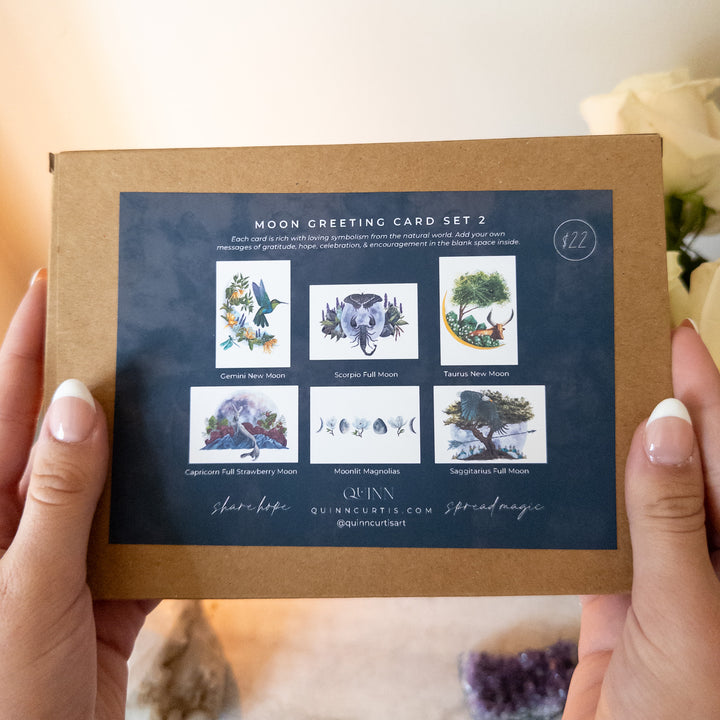 Astrology Moon Greeting Card Set 2