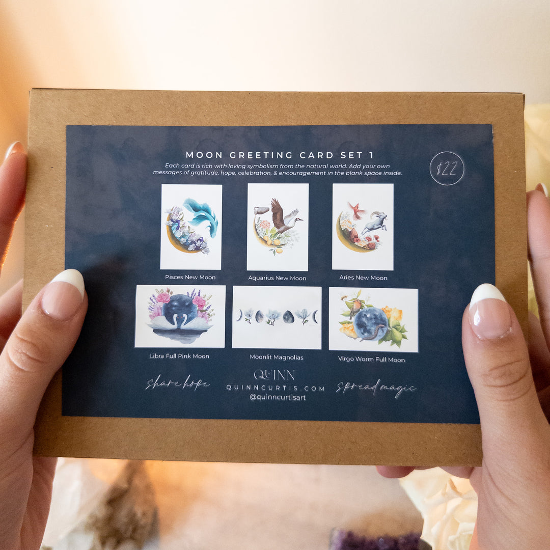 Astrology Moon Greeting Card Set 1
