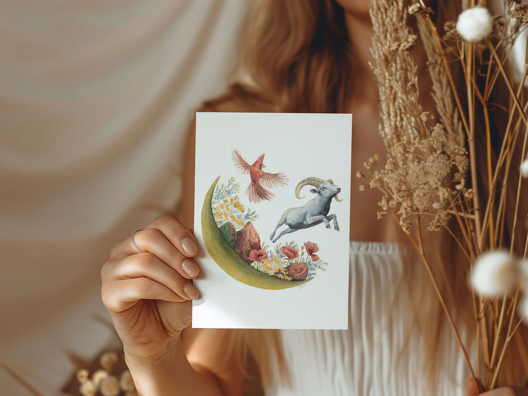 Astrology Moon Greeting Card Set 1