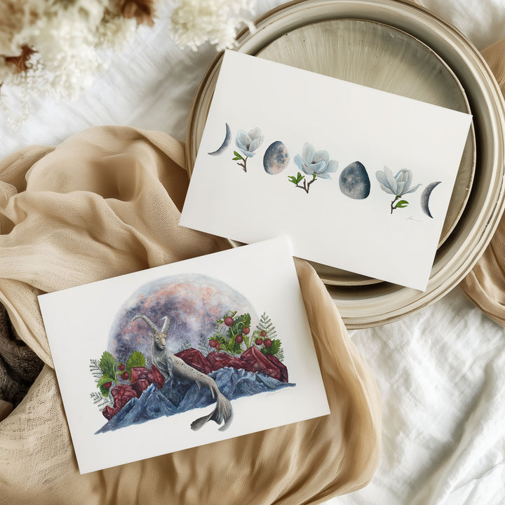 Astrology Moon Greeting Card Set 2