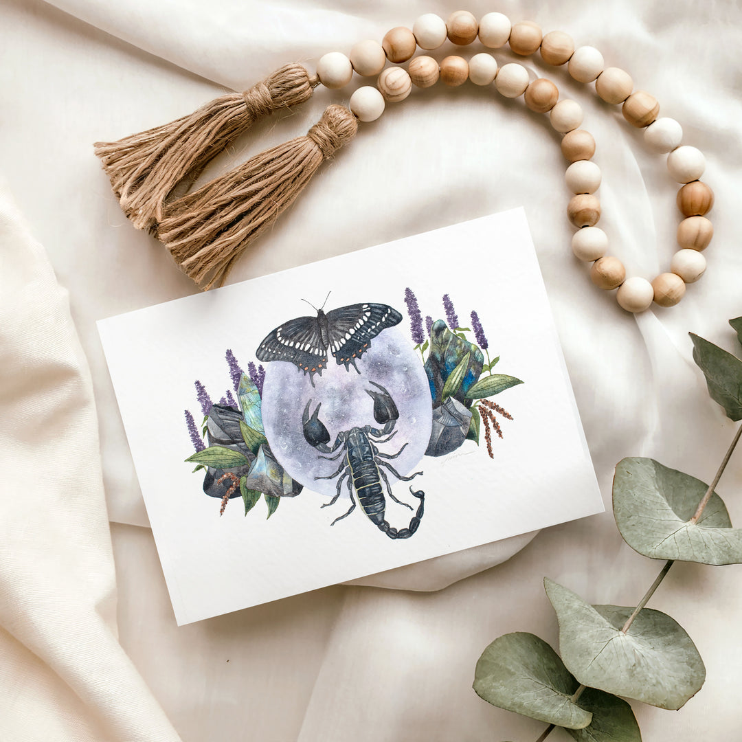 Astrology Moon Greeting Card Set 2
