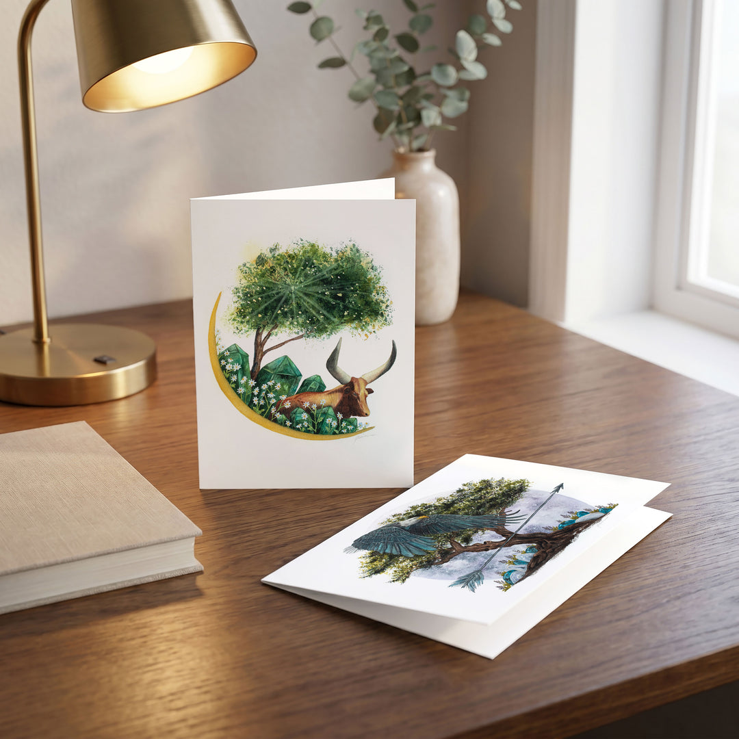 Astrology Moon Greeting Card Set 2